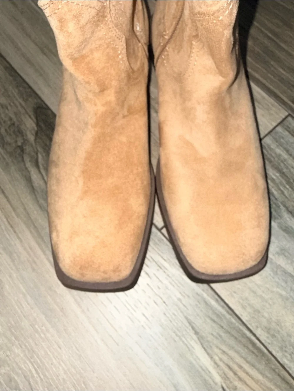 Tan Suede Knee-High Women's Boots - Brand Unknown size 9